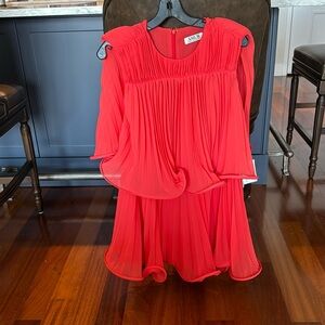 Coral spring/summer cocktail dress
